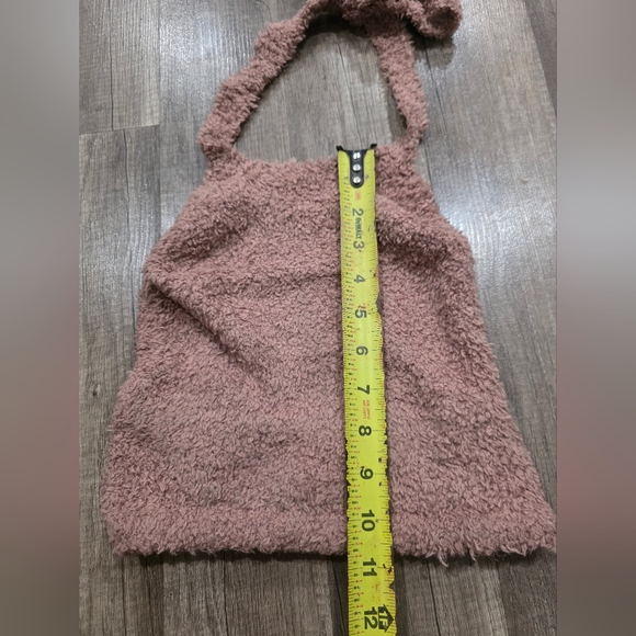 SKIMS Cozy Fluffy Crop Tank Bralette Top Nude Mineral Shapewear Loungewear Y2k - Picture 8 of 10